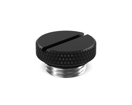 BSTOCK:PrimoChill G 1/4in. SX Knurled Nickel Slotted Stop Fitting - Satin Black