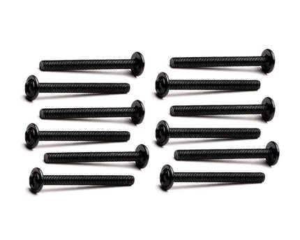 PrimoChill Washer Head Radiator Screws - M4 x 30mm - Black - PrimoChill - KEEPING IT COOL 12 Pack