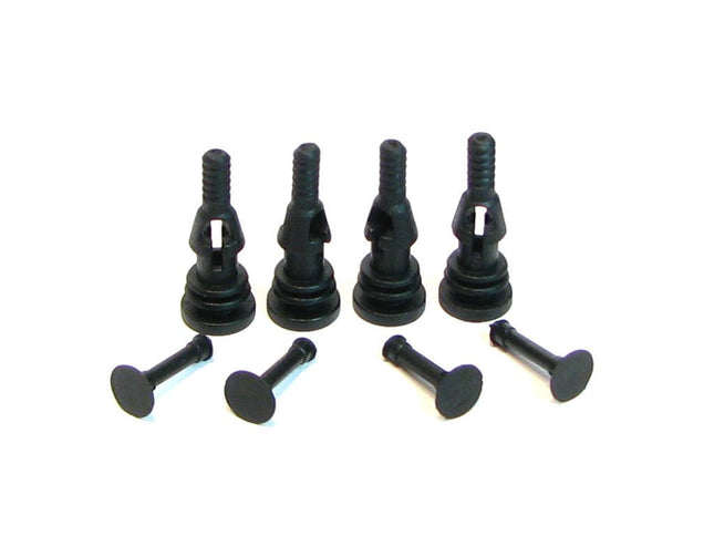 Riveted Rubber Fan Push Pins for Open Chassis Fan - Black - 4 Pack - PrimoChill - KEEPING IT COOL