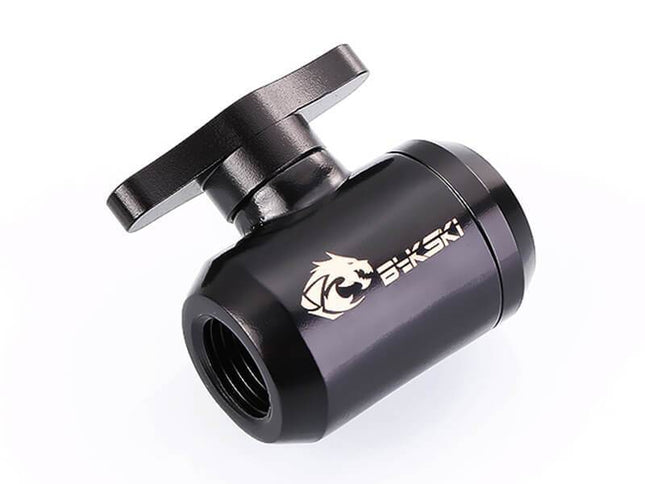 Bykski G 1/4in. Female to Female Drain Ball Valve (B-DV-CEV2) - PrimoChill - KEEPING IT COOL Black