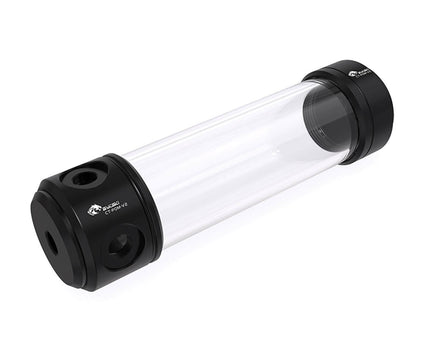 Bykski 50mm Cylindrical Reservoir - Black POM - 200mm Total Length (CT-POM-V2) - PrimoChill - KEEPING IT COOL