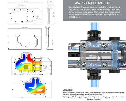 Bykski Full Coverage GPU Water Block w/ Integrated Active Backplate For MSI GAMING/SUPRIM GeForce RTX 3090/3080TI/3080 (N-MS3090TRIO-TC-V2)