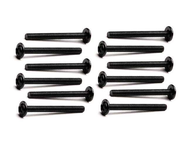 Washer Head Radiator Screws - M3 x 30mm - Black - 12 Pack - PrimoChill - KEEPING IT COOL