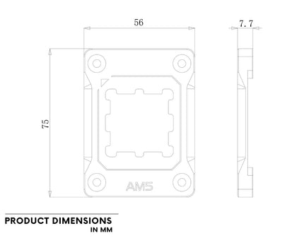 Bykski Anti-Deformation Backplate For AMD AM5 Motherboards (B-AM5-RB)