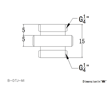 Bykski G1/4 Dual Male Extension Coupler - Mini (B-DTJ-MI) - PrimoChill - KEEPING IT COOL