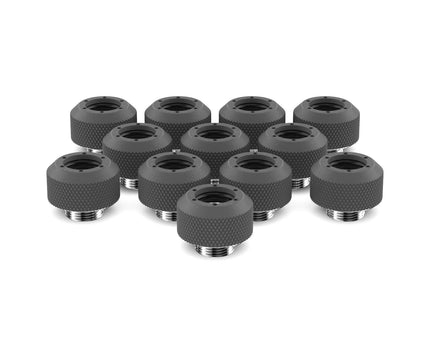 PrimoChill 1/2in. Rigid RevolverSX Series Fitting - 12 pack - PrimoChill - KEEPING IT COOL TX Matte Gun Metal