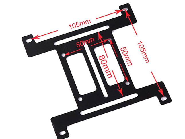 Bykski 120mm Flat Multi Function Water Cooling Bracket - Black (B-BFT-105) - PrimoChill - KEEPING IT COOL