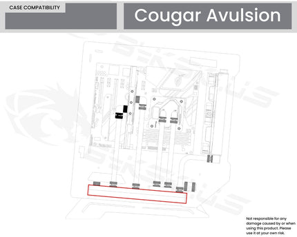 Bykski Distro Plate For Cougar Avulsion - FROSTED PMMA w/ 5v Addressable RGB (RBW)- Pump Included (RGV-CG-AVULSION-P-F)